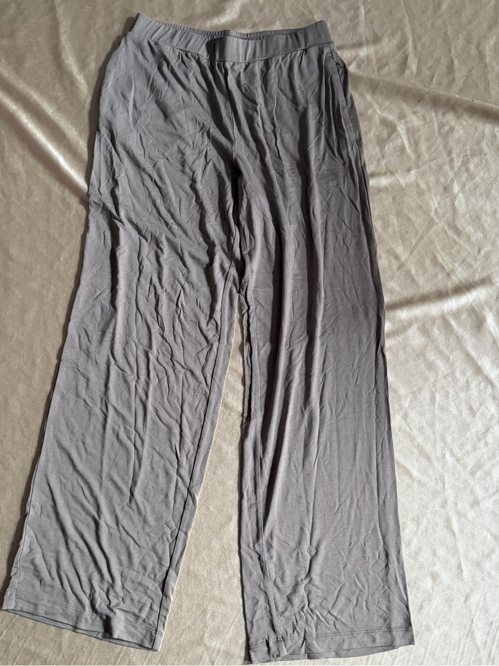 Susan Graver Regular Lifestyle Spa Knit Wide-Leg Pants XS a454594